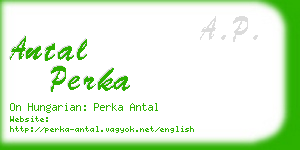 antal perka business card